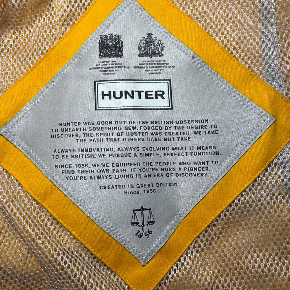Hunter Yellow Hooded Utility Rain Jacket - Picture 7 of 13